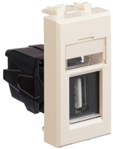 Розетка USB тип А модульная DKC Avanti 1-м. 1 мод. 3000мА ванильная дымка картинка